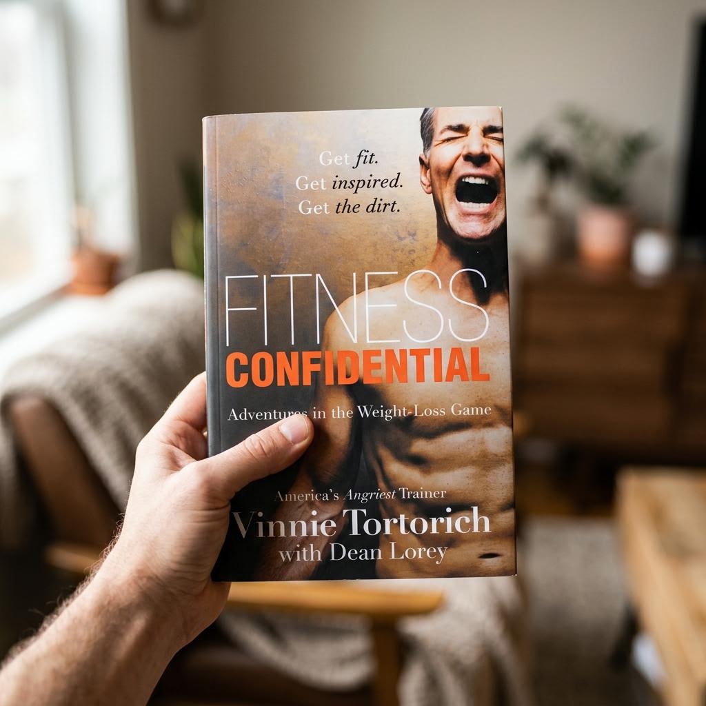 Fitness Confidential paperback held in hand