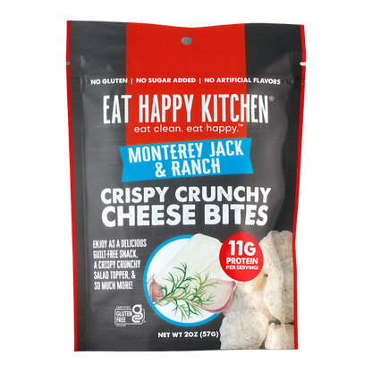 3-pack or 12-pack Monterey Jack & Ranch Crispy Cheese Bites (2oz) by Eat Happy Kitchen