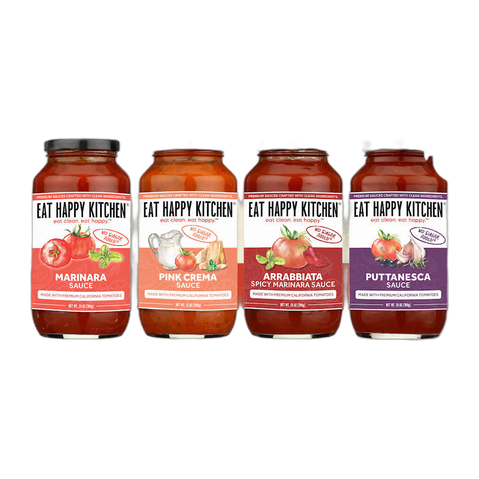 Gettin' Saucy Quad Pack (Get 4 Flavors) pasta sauce by Eat Happy Kitchen