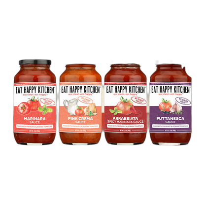 Gettin' Saucy Quad Pack (Get 4 Flavors) pasta sauce by Eat Happy Kitchen