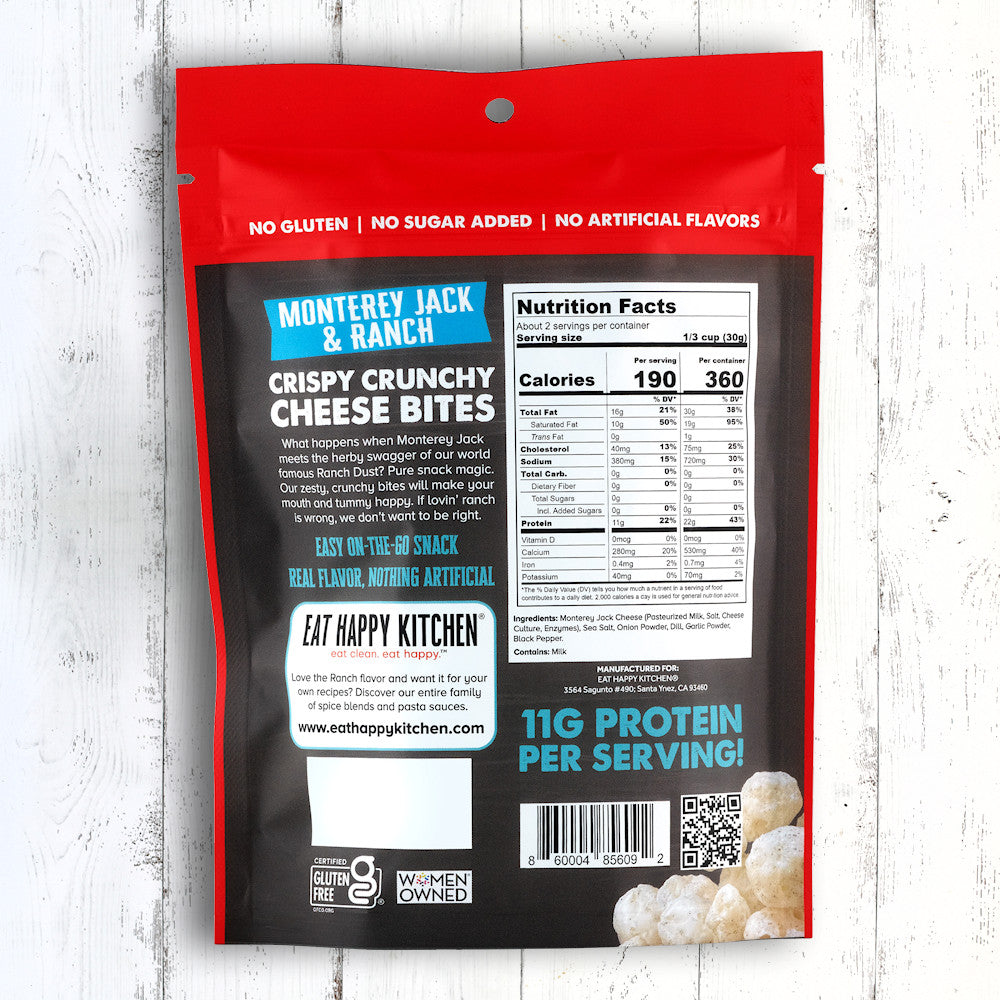 3-pack or 12-pack Monterey Jack & Ranch Crispy Cheese Bites (2oz) by Eat Happy Kitchen, photo 3