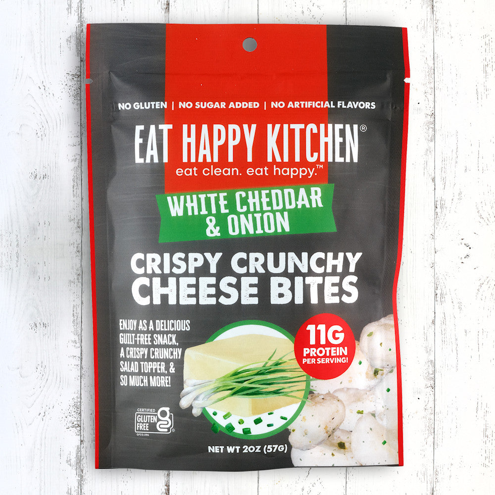 3-pack or 12-pack White Cheddar & Onion Crispy Cheese Bites (2oz) by Eat Happy Kitchen, photo 2