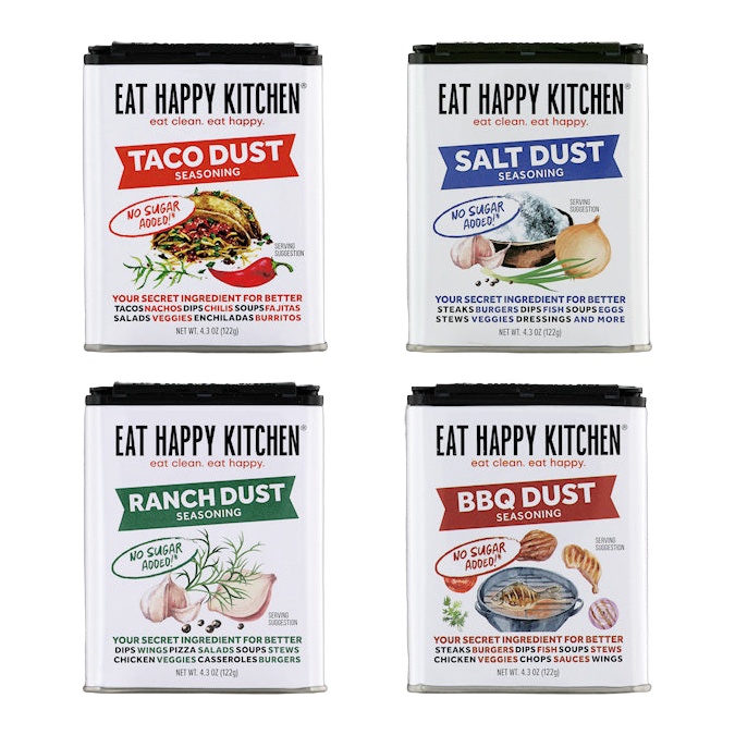 Spice Variety Pack (4 tins) seasoning by Eat Happy Kitchen