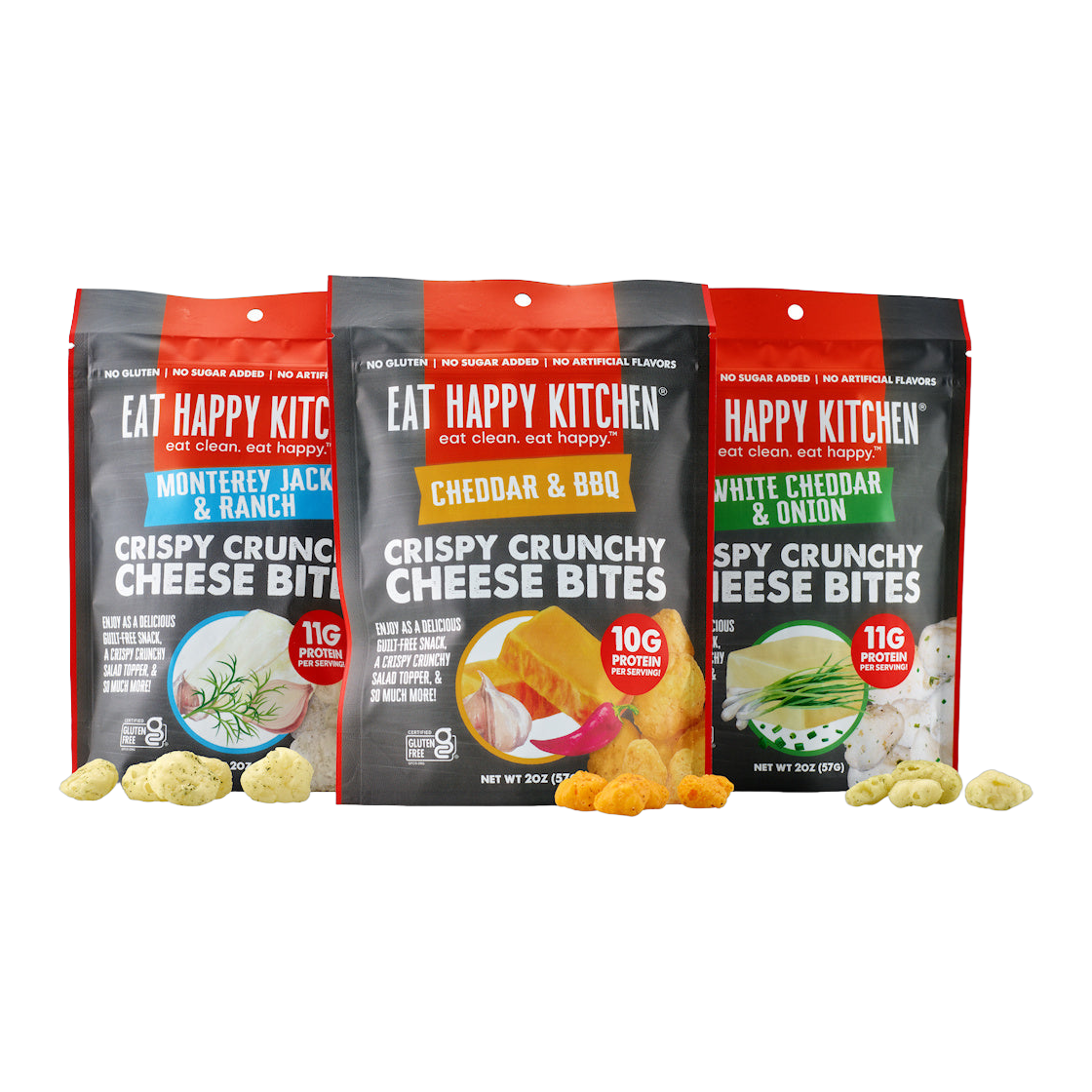 Eat Happy Kitchen variety cheese bites, transparent background